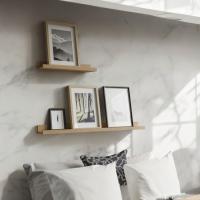 MINOKUA -Estante de Pared De Madera de Pino, Organiza Tus Cuadros o libros ,Madera Resistente, 60x12x7,5cm , Fabricado en EUROPA - details 3