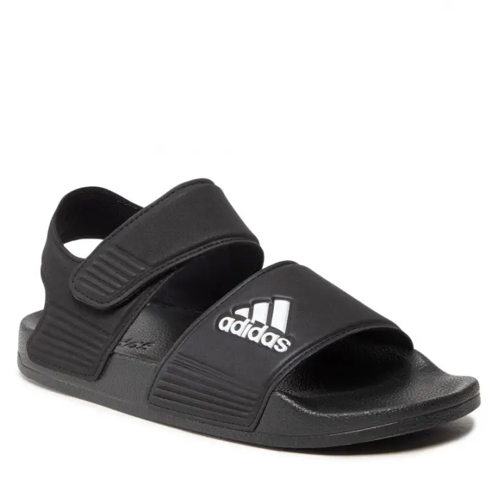 Sandalias Adidas Adilette K Negro Blancas Sandal Gw0344 Chanlas Niño Niña - 1