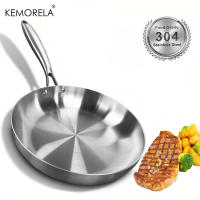 Sartén antiadherente de acero inoxidable 304, olla para Carne frita, utensilios de cocina sin recubrimiento para estufa de Gas y cocina de inducción - details 0