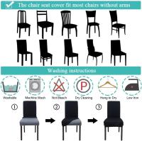 4 piezas de funda de silla elástica moderna, fundas de silla elásticas extraíbles lavables, funda de silla para decoración de habitaciones, hotel y wedg (negro) - details 3