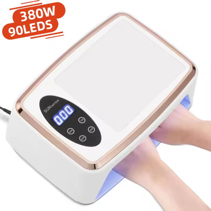 Lámpara UV LED Profesional Para Manicura Con Almohadilla De Mano Y 90 LED 380W Secado De Esmalte De Gel Alta Potencia Secador De Uñas - 1