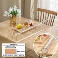 Mantel De PVC Transparente Y Mate Impermeable Y Resistente Al Aceite Para Cocina Y Comedor Cubierta Rectangular De Vidrio Suave - details 2
