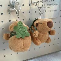 Llavero De Peluche Kawaii Capibara Con Tortuga Juguete De Simulación De Muñeca Creativa Regalo De Cumpleaños Para Adultos Material De Algodón PP - details 3