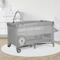 Asalvo Cuna de Viaje Complet Duo Baby  – Cuna para Bebé con Base Acolchada, Doble Altura, Arco de Juegos, Gatera, Ruedas con Freno y Bolsa de Transporte - details 1
