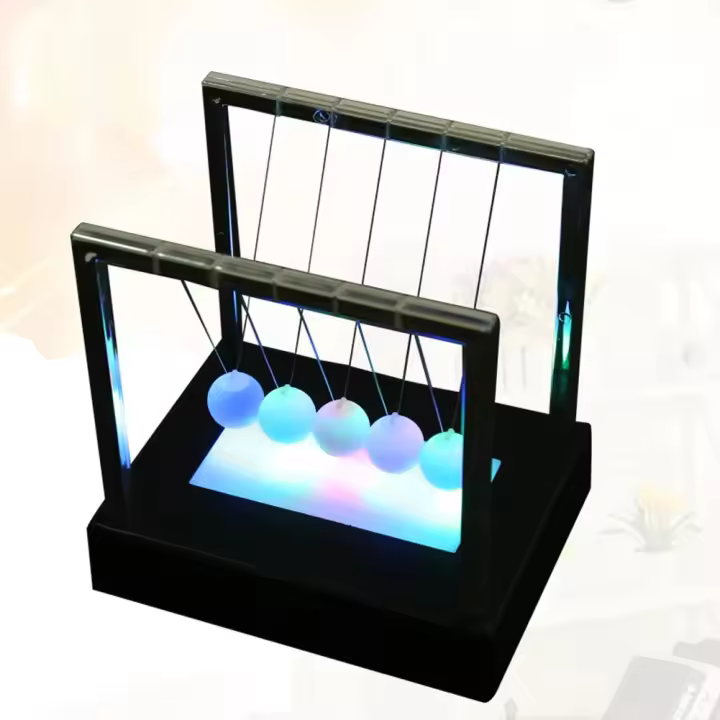 Juguete Educativo De Escritorio Newton's Cradle Regalo Para El Desarrollo Temprano Con Bolas De Metal Y Plástico Estilo Moderno - 1