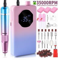 Kit De Taladro Para Uñas Recargable Portátil 35000 RPM Profesional Para Pintura De Uñas Con Fichas De Grano Set De Molinillo Para Herramientas De Salón De Uñas - details 6