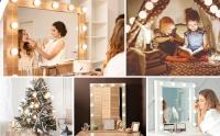 Luz De Espejo Moderna IRALAN Para Maquillaje Y Baño LED Ajustable USB Iluminación Adaptable Para Dormitorio Vestíbulo Estudio - details 5