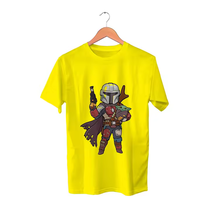 Camiseta Mandalorian. Star Wars. La guerra de las galaxias. Baby Yoda. Grogu. Mando. Varios colores. Todas las tallas. - 1