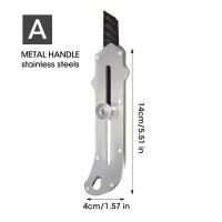 Cuchillo De Uso Industrial Duradero Cuchilla De Acero De Carbono Alta Cortadora De Papel De Acero Inoxidable Para Oficina Arte Estudiantes - details 1