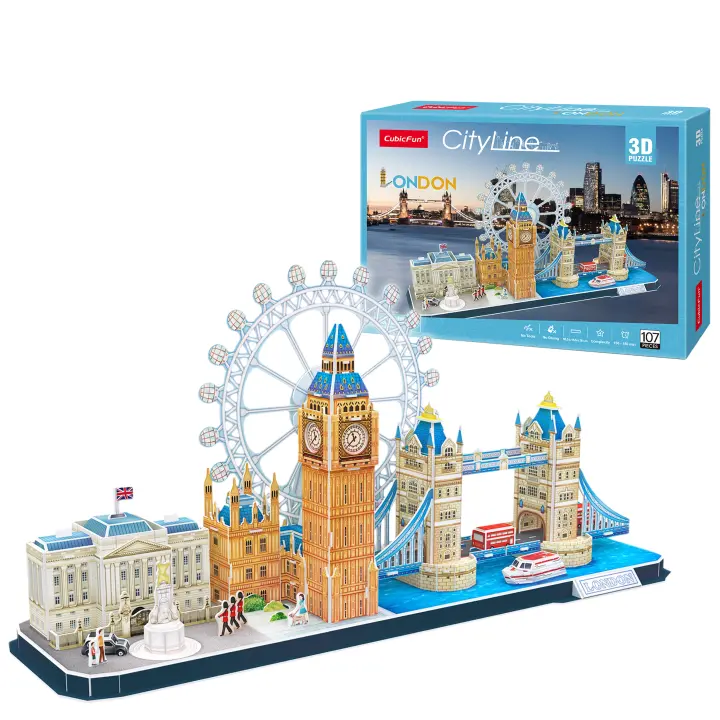 Puzzle 3d Londres CityLine | Puzzle 3d Niños | Maquetas Para Montar - 1