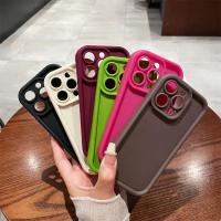 Funda De Silicona Suave De Color Sólido Para iPhone 11 12 13 14 15 pro Max XS X XR 7 8 15 6 plus SE2020 Protección De Lente De Cámara Anti-Resbaladiza Resistente Al Agua Y Polvo - details 5