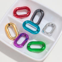 30pcs Bolas De Acero Metálico Para Pulseras Collares Y Aretes DIY Forma Oval Tamaño 27x16mm Accesorios De Joyería - details 12