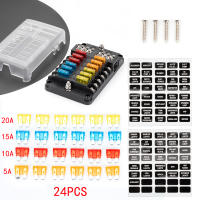 DaierTek Caja De Fusibles De 12 Maneras 12V 32V Para Coche Barco Camper RV Con Cubierta Plástica Para Tablero De Alimentación Accesorios De Automóvil - details 3
