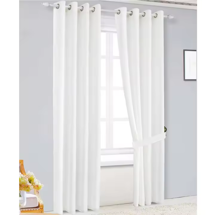 FARFALLAROSSA®  Cortinas Opacas Dormitorio 1 Piezas 140x260 CM Blackout Curtains con Ojales Cortinas Grises Opacas Cortinas para Habitacion Salon/Comedor - 1