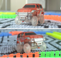Coche De Rail DIY De Alta Velocidad Con Luz Eléctrica Juguetes Educativos Para Niños Material ABS Batería AA No Incluida - details 21