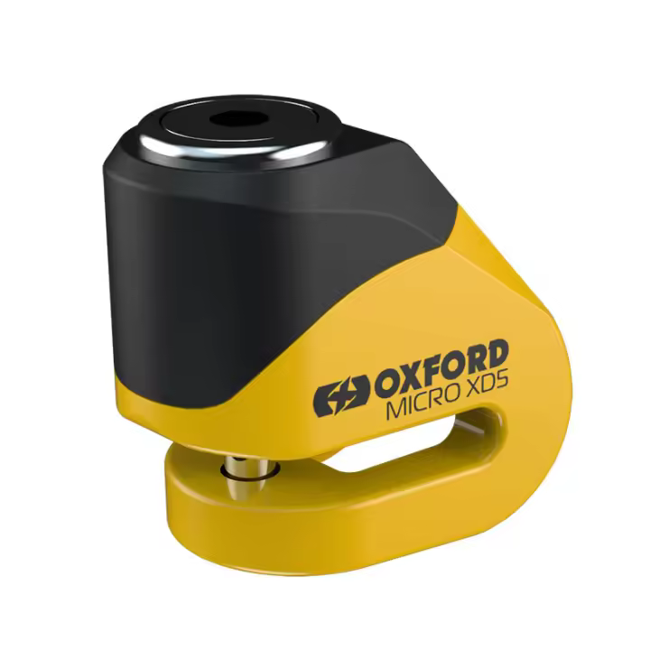 Antirrobo de Disco para Moto Oxford Micro XD5, Acero Sólido, Pasador de 5mm, Doble Cuerpo, Cable Antiolvido, 2 Juegos de Llaves - 1