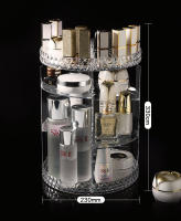 Caja De Almacenamiento Para Cosméticos Giratoria De 360 Grados Transparente Mesa De Maquillaje Organizador De Productos De Cuidado Personal Soporte Para Labiales Y Brochas - details 2