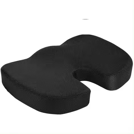 Cojín de espuma viscoelástica BeauErgo FS, ergonómico, para asiento de coche, oficina, 45 x 35 x 7 cm, cojín para el coxis - 1