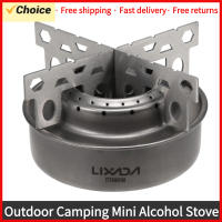 Estufa De Camping Lixada Exterior Mini Alcoholesta En Titán Y Acero Inoxidable Con Soporte Cruzado Estufa Portátil Para Picnic - details 16