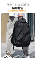 Mochila Universitaria Clásica Versátil De Color Sólido Para Hombres Y Mujeres Con Gran Capacidad Bolsa De Hombro - details 2
