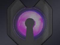 39x17cm Large Party Speakers with Microphone, Car Gun Barrel Karaoke Cart Portable Speaker with LED Display, Cheap - details 1