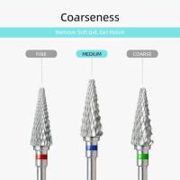 HYTOOS Bits De Taladro De Cono Para Uñas 15mm Taper Carburo Antipolvo Para Eliminación De Uñas Manicura Y Limpieza De Cutícula Gel Suave - details 1