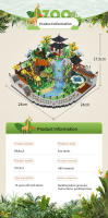 Bloques De Construcción Zoo DIY 4800+ Piezas Mini Bricks Modelo De Parque Desértico Juguete Interactivo Para Padres Y Niños Para Adultos Y Niños - details 8