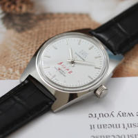 Reloj Mecánico De Mano 36MM 7120 Acero Inoxidable Impermeable Diseño Bauhaus Para Hombres Moda Y Casual Marcadores Arábigos - details 4