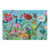 PUZZLE GLOW IN THE DARK FLORES BRILLA EN LA OSCURIDAD 204 PIEZAS + POSTER - APLI KIDS - details 1