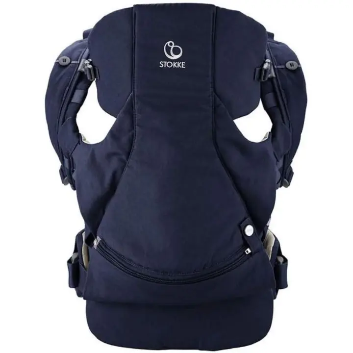 Mochila PORTABEBÉS STOKKE - Azul oscuro - Diseño ergonómico - A partir de 9 meses - Máxima calidad - Cómoda y funcional - 1