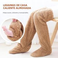 Calcetines Largos De Muñeca Para Mujer Invierno Interior Dormir Fluffy Calcetines Calientes De Pierna Teddy Bear Plush Grueso - details 3