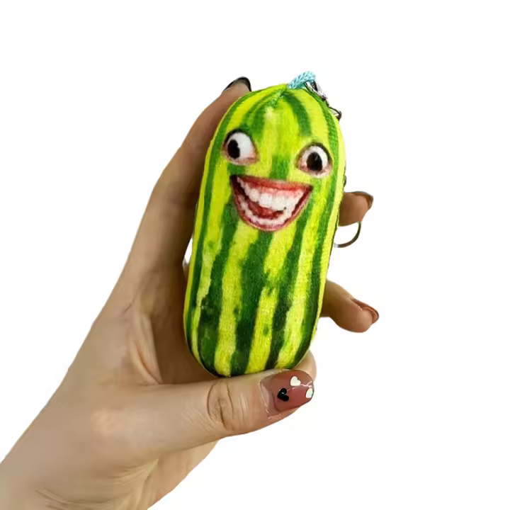 Llavero De Peluche En Forma De Sandía Divertida Creativa Muñeco De Fruta Para Bolso De Mujer Y Mochila De Niños Regalo De Cumpleaños Accesorios - 1