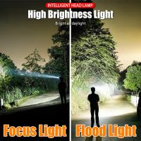 Linterna Frontal LED Potente Con Sensor Recargable Por USB Y Luz Alta Impermeable Con Zoom Para Exploración Al Aire Libre - details 7