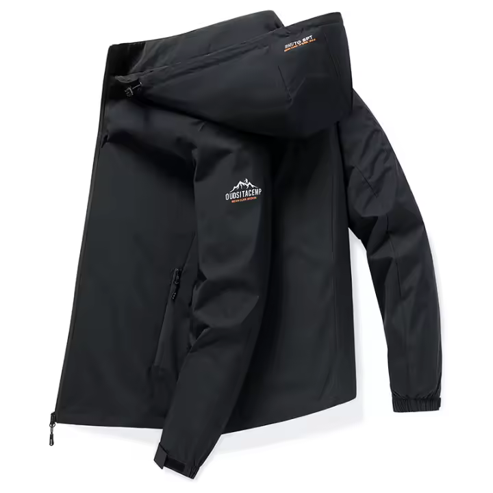 Chaqueta impermeable a Aire Libre para hombre, impermeable softshell con capucha, corvaventos Ligero para senderismo - 1