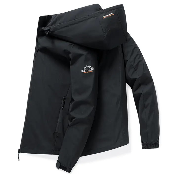 Chaqueta impermeable a Aire Libre para hombre, impermeable softshell con capucha, corvaventos Ligero para senderismo - 1