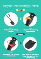Shovel Plegable Multifuncional Con Bolsa Exterior De Camuflaje Para Aventuras Al Aire Libre, Senderismo Y Camping Shovel De Carbono Acero - details 3