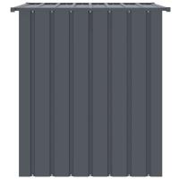 vidaXL Caseta perros con tejado acero galvanizado negro 110x103x109 cm - details 3