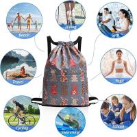 Mochila plegable de la cuerda de la prenda impermeable del bolso de la cuerda con el peso ligero del compartimiento de bolsillo - details 3
