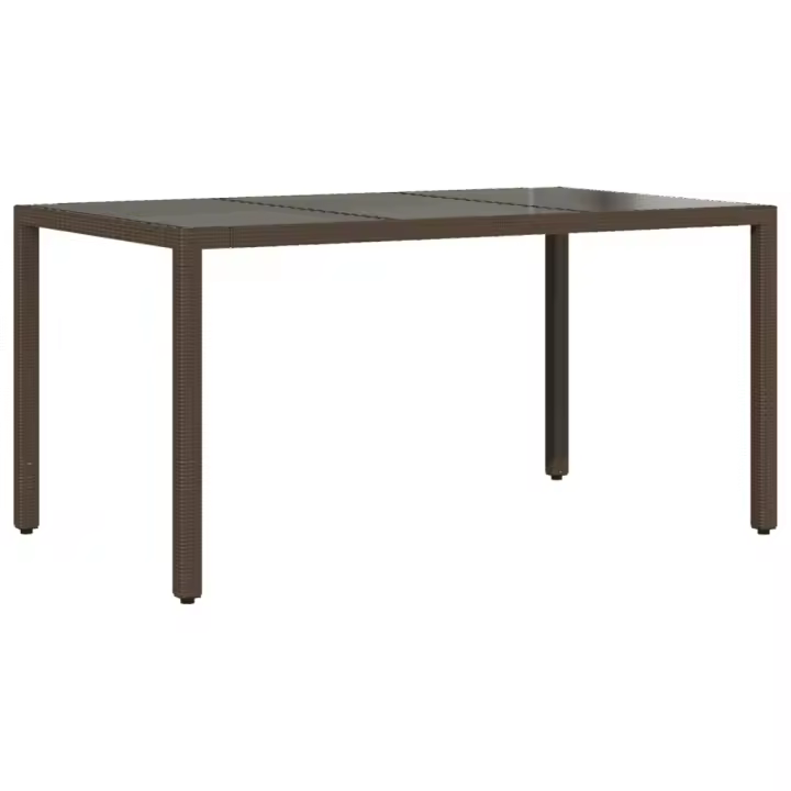 Mesa de Jardín de superficie De Vidrio rojo 150x90x75cm - 1