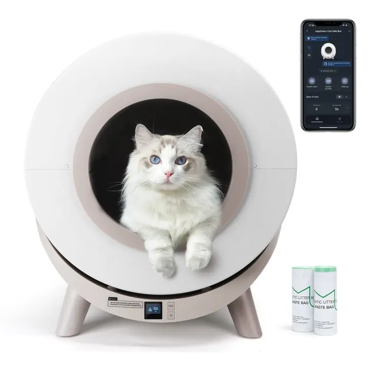 Nobleza - Arenero Autolimpiable Inteligente para Gatos con App, 80L Capacidad, Ideal para Varios Gatos, Incluye 2 Rollos de Bolsas de Basura - 1