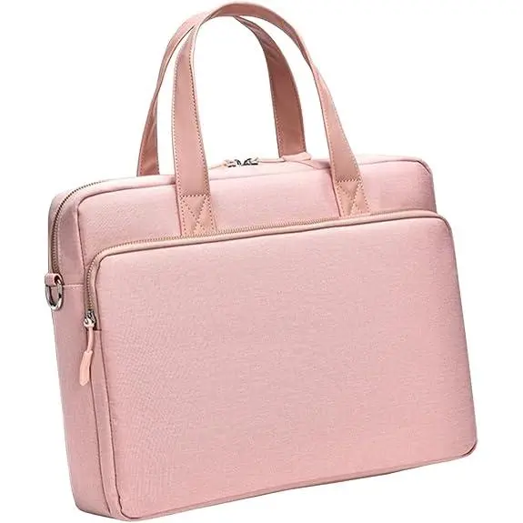 Bolsa para portátil de 15,6 to 16,1 pulgadas, para el hombro con Correa Funda, maletín Rosa - 1