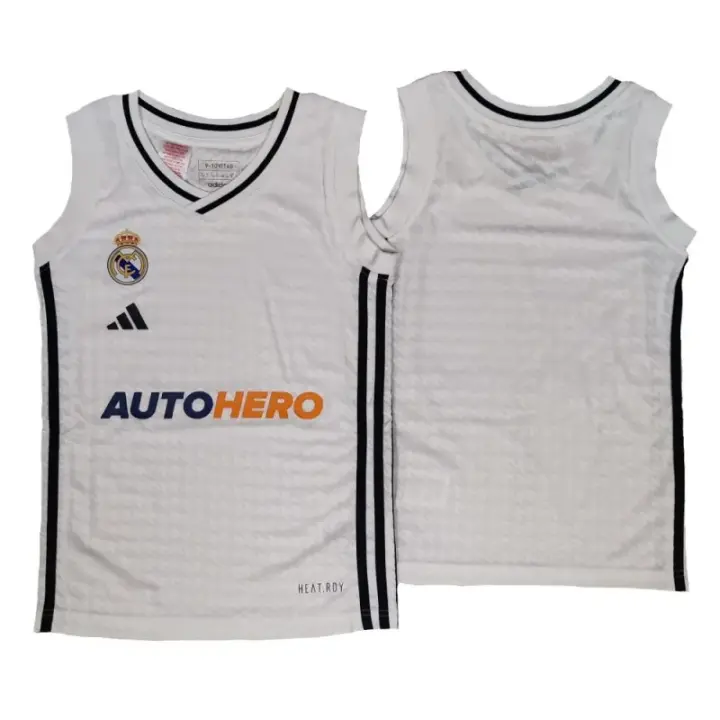 Camiseta Real Madrid Baloncesto Junior Primera Equipacion Blanca Adidas 2024-25 - 1
