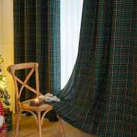 Cortinas De Navidad a Cuadros Térmicas Y Antipolvo Con Anillos Para Ventanas Cortina Negra Para Dormitorio Y Sala De Estar - details 24