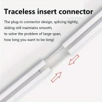 Riel De Cortina Self Adhesivo O Perforado Doble Propósito Para Pared O Techo Silencioso Nano Para Cortinas Y Armarios Blanco Moderno - details 2
