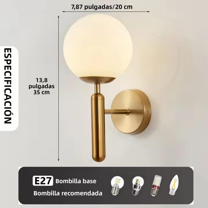 Lámpara De Pared Moderna Para Interior Adecuada Para Dormitorio Y Sala De Estar Decoración De Hogar Fuente De Luz LED Incluida Montaje En Pared - 1