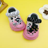 Clogs Gradient De Colores Para Niños Y Niñas Con Tirantes En Blanco Y Negro Antideslizantes EVA Cómodo Para Todas Las Estaciones - details 2