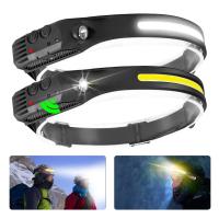 Linterna Frontal LED COB Recargable USB Con Sensor De Movimiento 5 Modos De Iluminación Torcha De Cabeza Para Camping Pesca Y Trabajo - details 0