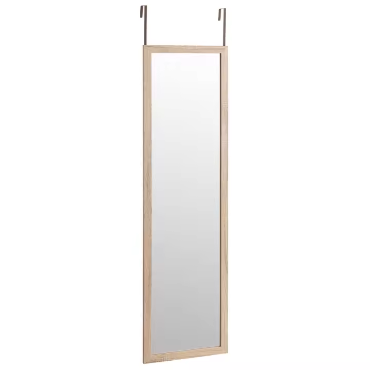 Lola Home Espejo natural de madera MDF para puerta de 35x125 cm - 1
