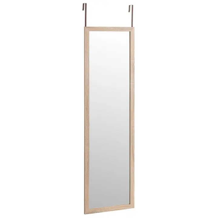 Lola Home Espejo natural de madera MDF para puerta de 35x125 cm - 1