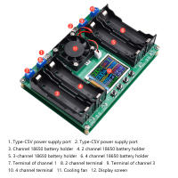 Testero De Batería Digital LCD 2CH 4CH Aideepen Capacidad De MAh MWh Detector De Energía Para Baterías De Litio Tipo-C Compatible Con Baterías 18650 - details 1